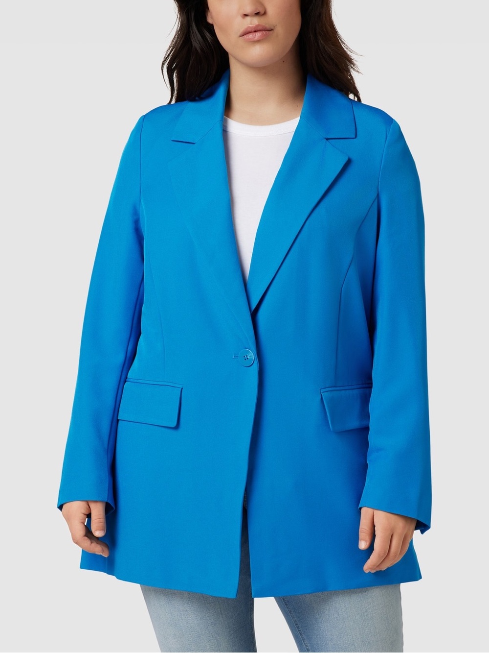 Only Carmakoma nwt size 20 Women's Single Button Bright Blue Blazer - Picture 4 of 6